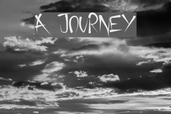 A Journey Font examples