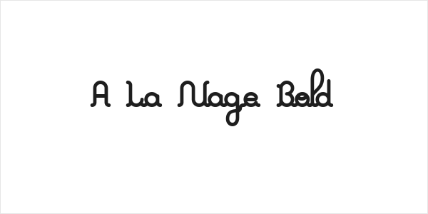A La Nage Bold Logo