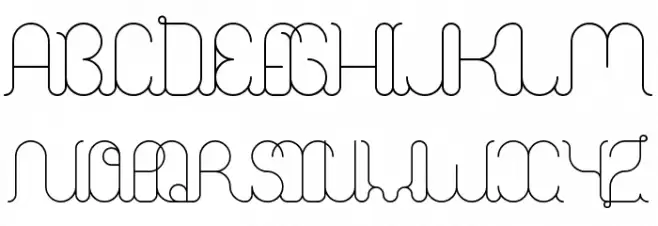 A La Nage Light Font UPPERCASE