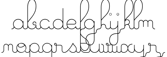 A La Nage Light Font LOWERCASE