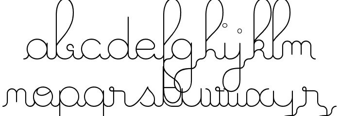 A La Nage Font LOWERCASE