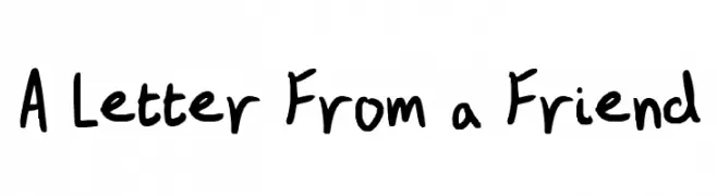 A Letter From a Friend  Free Fonts Download