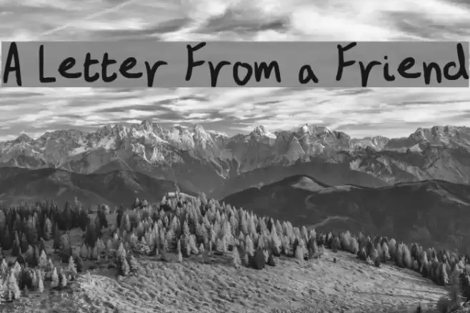 A Letter From a Friend Font examples