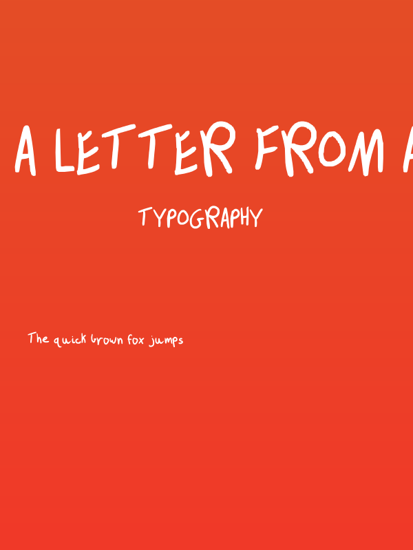 A Letter From a Friend Poster