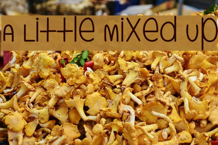 A Little Mixed Up Schriftart examples