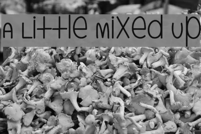 A Little Mixed Up Schriftart examples