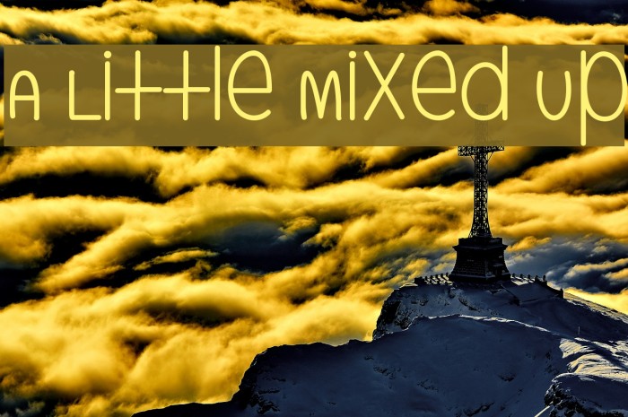 A Little Mixed Up Schriftart examples