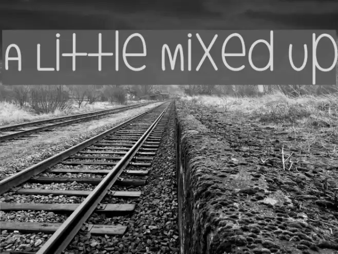 A Little Mixed Up Schriftart examples