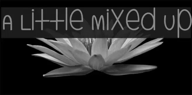 A Little Mixed Up Schriftart examples