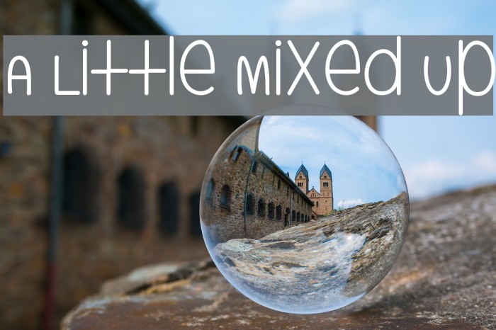 A Little Mixed Up Font examples