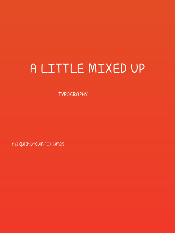 A Little Mixed Up Poster