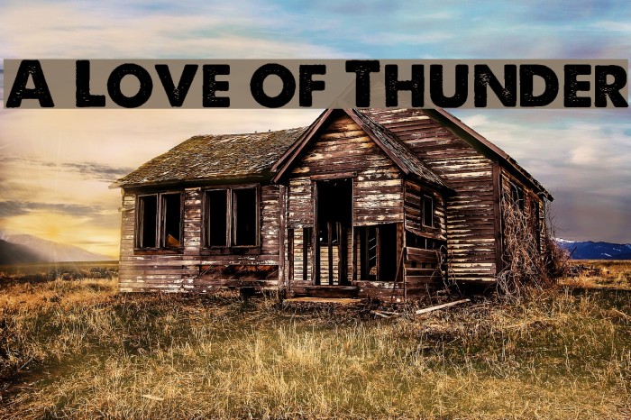 A Love of Thunder フォント examples