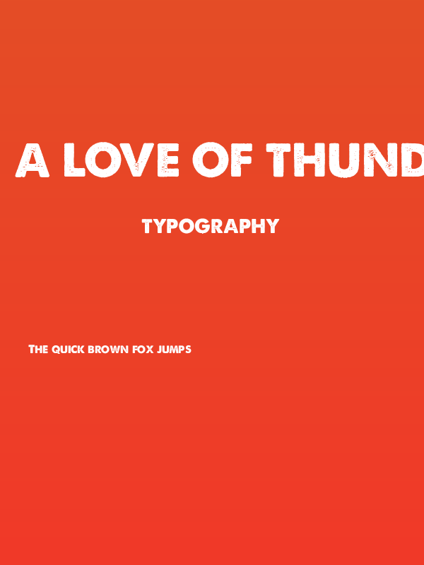 A Love of Thunder Poster