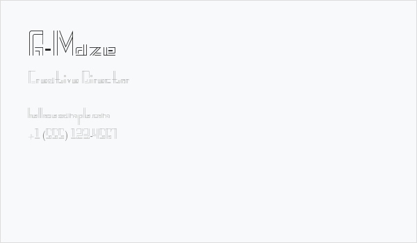 A-Maze Business Card