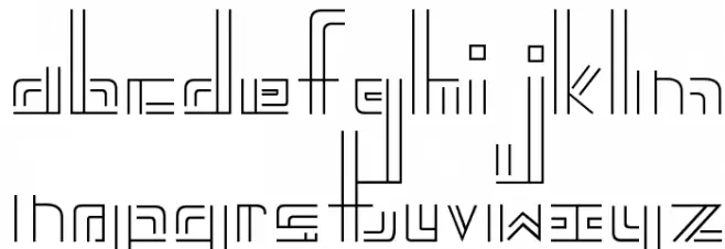 A-Maze Font LOWERCASE