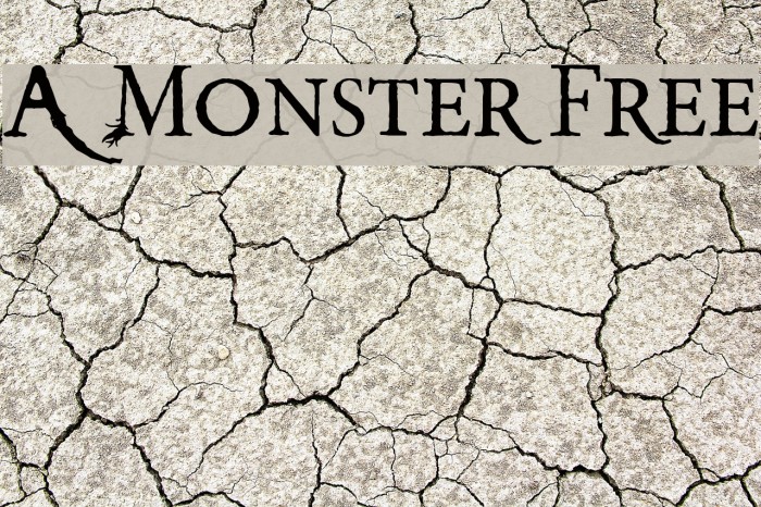 A Monster Free Font examples