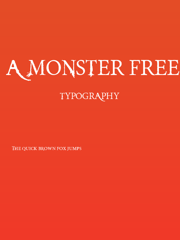 A Monster Free Poster