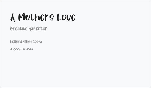 A Mothers Love Business Card