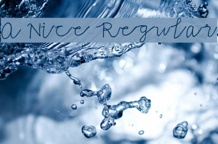 A Nice Regular Font examples