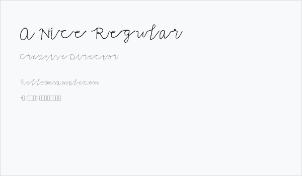 A Nice Regular Business Card