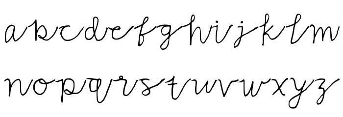 A Nice Regular Font LOWERCASE