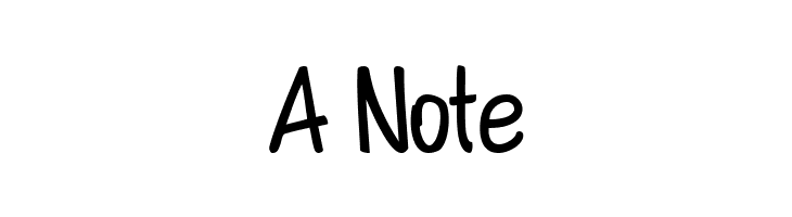 A Note  تنزيل الخطوط