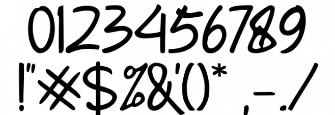 A Note Font OTHER CHARS