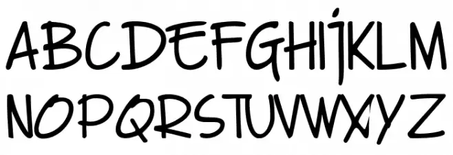 A Note Font UPPERCASE