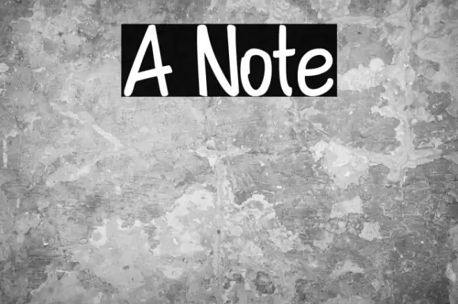 A Note Font examples