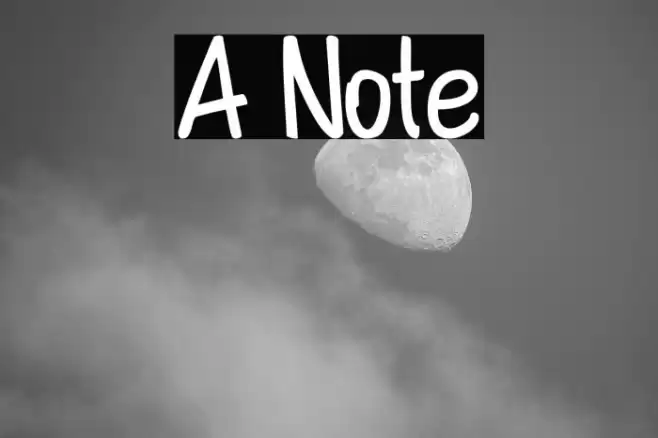 A Note Font examples