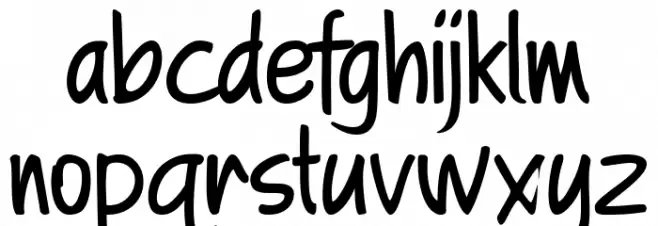 A Note Font LOWERCASE