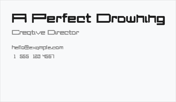 A Perfect Drowning Business Card