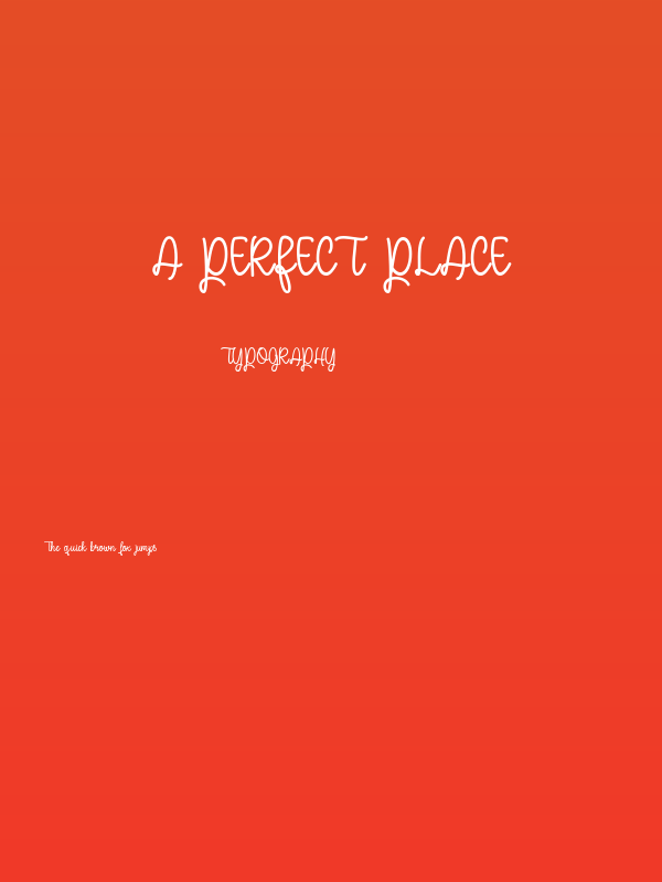 A Perfect Place Poster