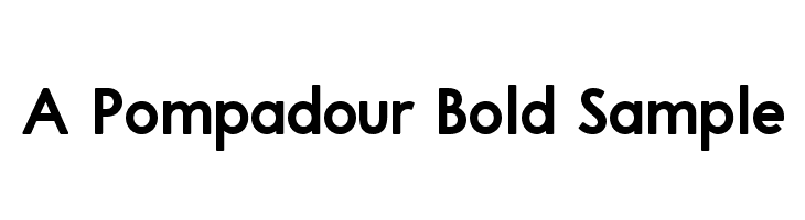 A Pompadour Bold Sample Font
