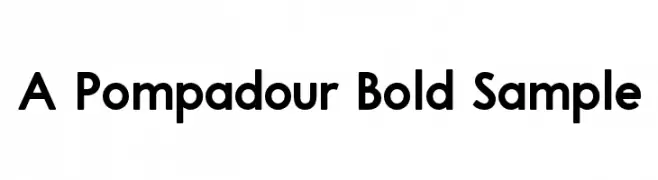 A Pompadour Bold Sample  नि: शुल्क फ़ॉन्ट्स डाउनलोड