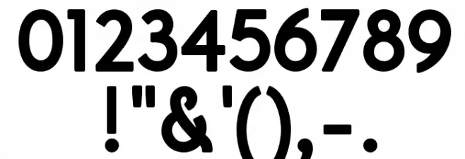 A Pompadour Bold Sample Font OTHER CHARS
