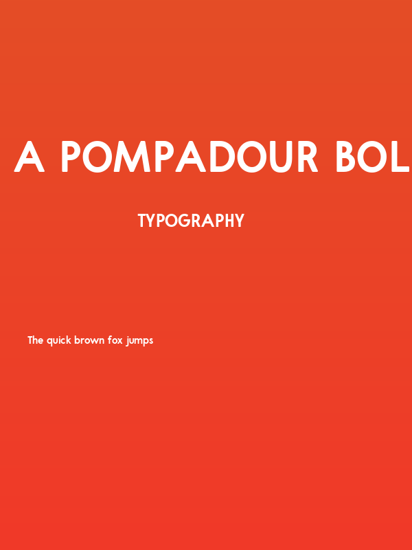 A Pompadour Bold Sample Poster