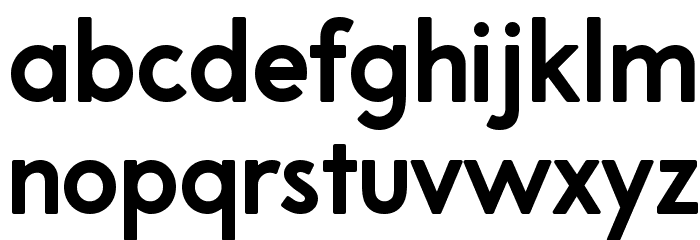 A Pompadour Bold Sample Font LOWERCASE