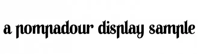 A Pompadour Display Sample  Frei Schriftart Herunterladen