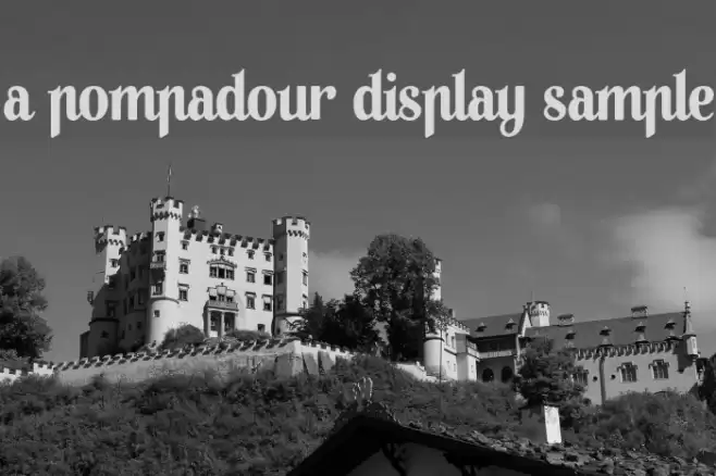 A Pompadour Display Sample 字体 examples