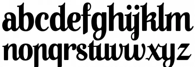 A Pompadour Display Sample 字体 小写