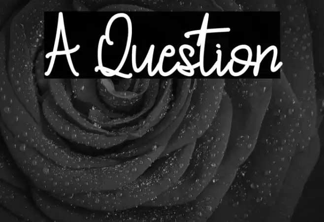 A Question Font examples
