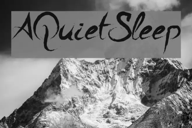A Quiet Sleep Font examples