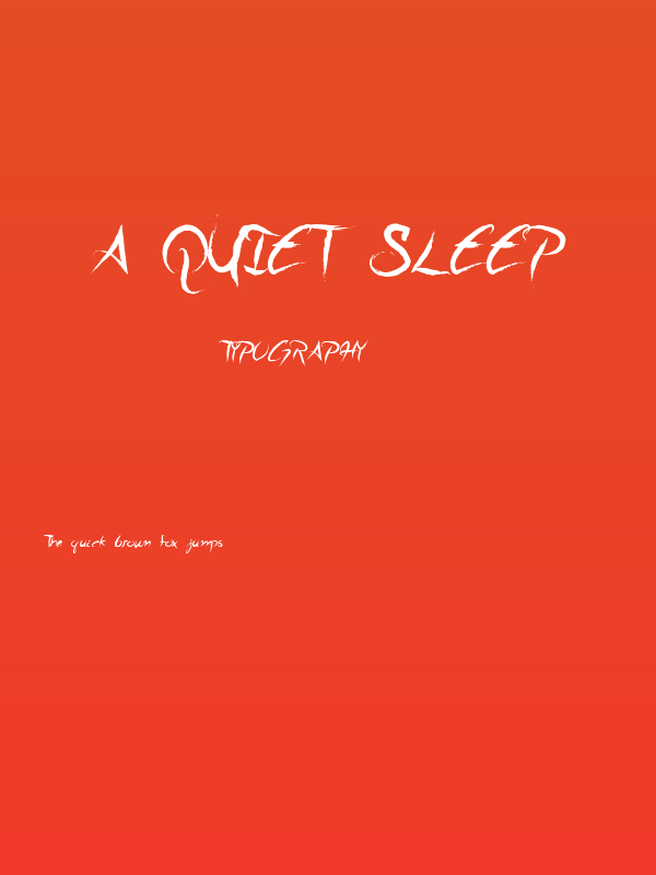A Quiet Sleep Poster