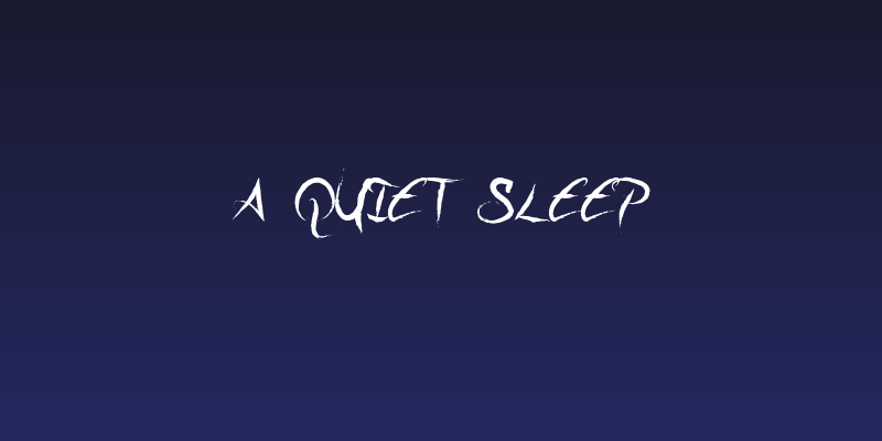 A Quiet Sleep Social Header