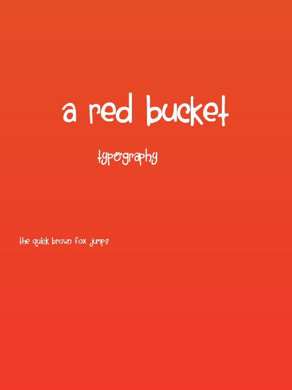 A Red Bucket Poster