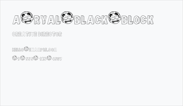 A-Ryal-Black-Block Business Card