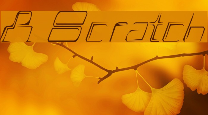 A Scratch Font examples