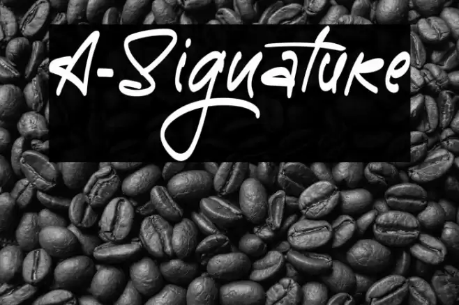 A-Signature Font examples