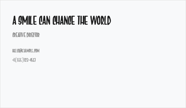 A Smile Can Change The World Business Card
